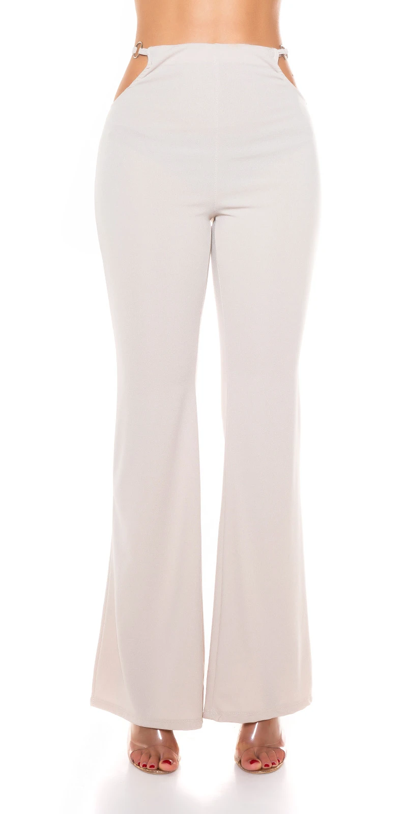 Uni High Waist Hose mit sexy Hüft Cutout Uni High Waist Hose mit sexy Hüft Cutout