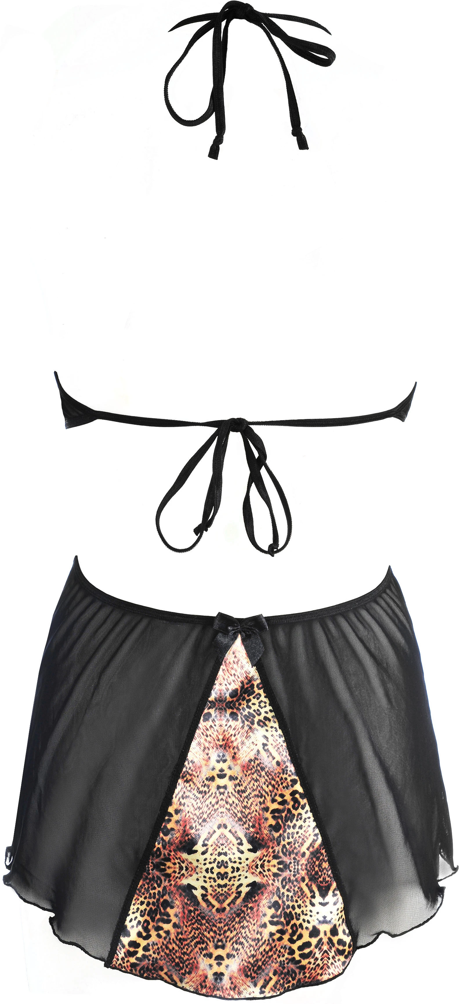 Axami Babydoll mit Tiermuster und weichem Tüll