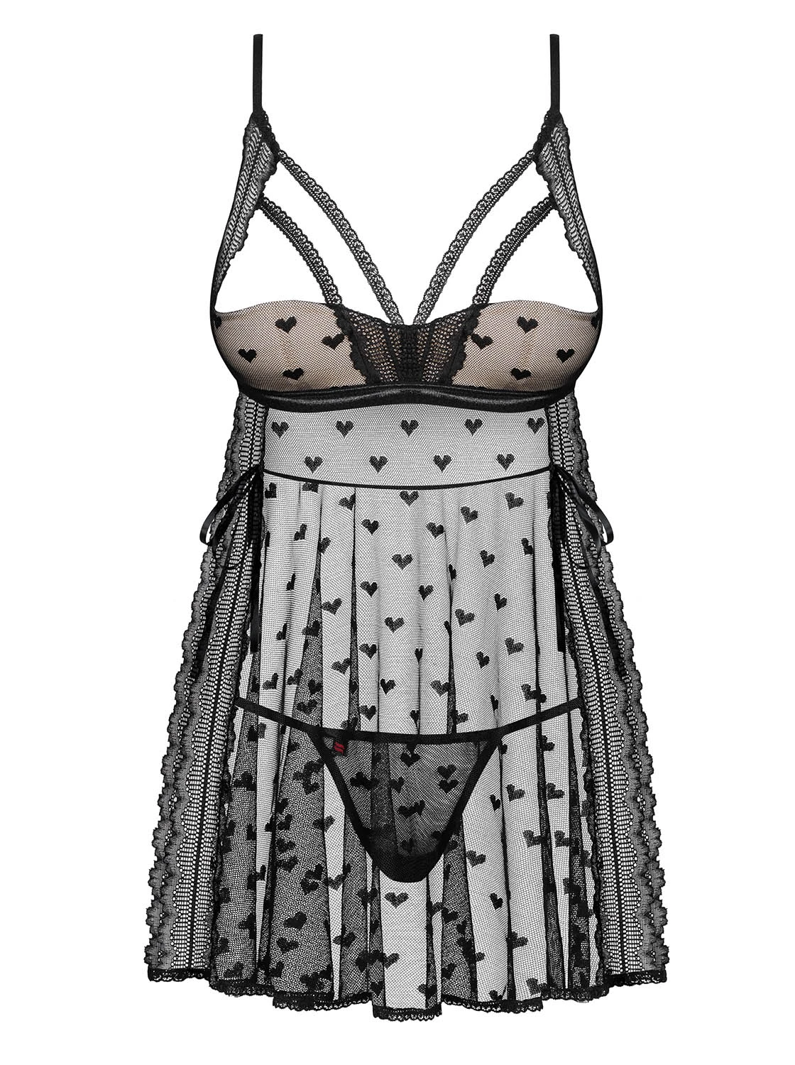 Babydoll mit romantischen Herzen