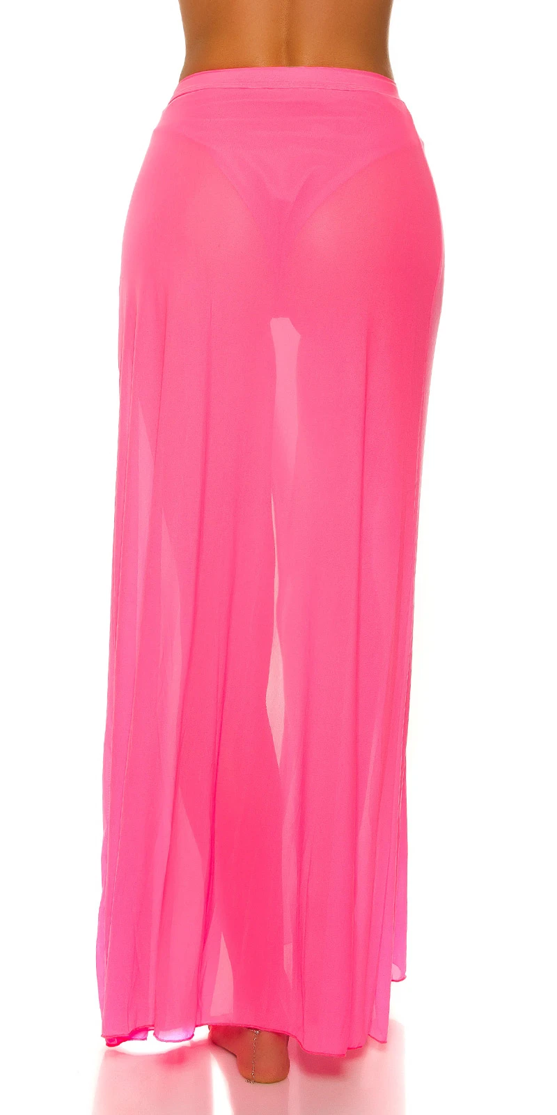 Beach Maxi Tüll Rock Offen zum Binden Transparent