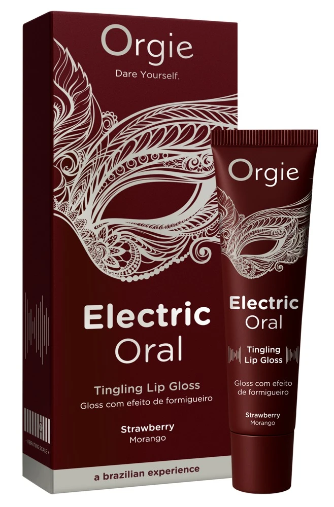 Orgie Electric Oral 10ml, Orgie Electric Oral Lipgloss Erdbeere mit prickelndem Vibe für heiße Küsse & stimulierende Spiele