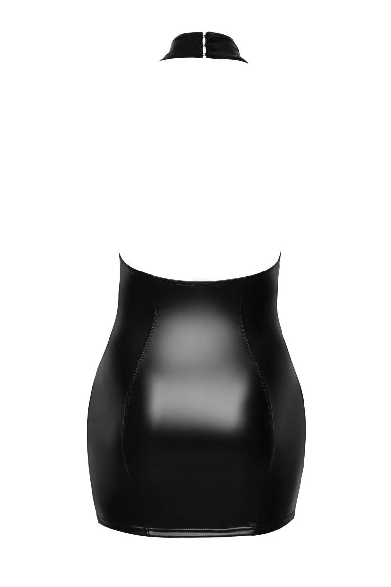 Halb transparentes Minikleid F266 aus Tüll und Wetlook von Noir Handmade