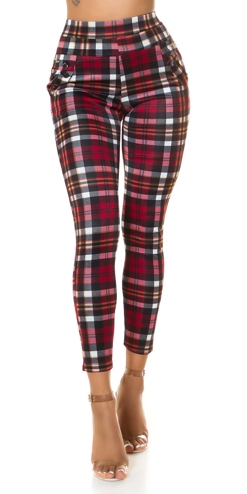 Karo Printed High Waist Business Look Treggings Karo Printed High Waist Business Look Treggings