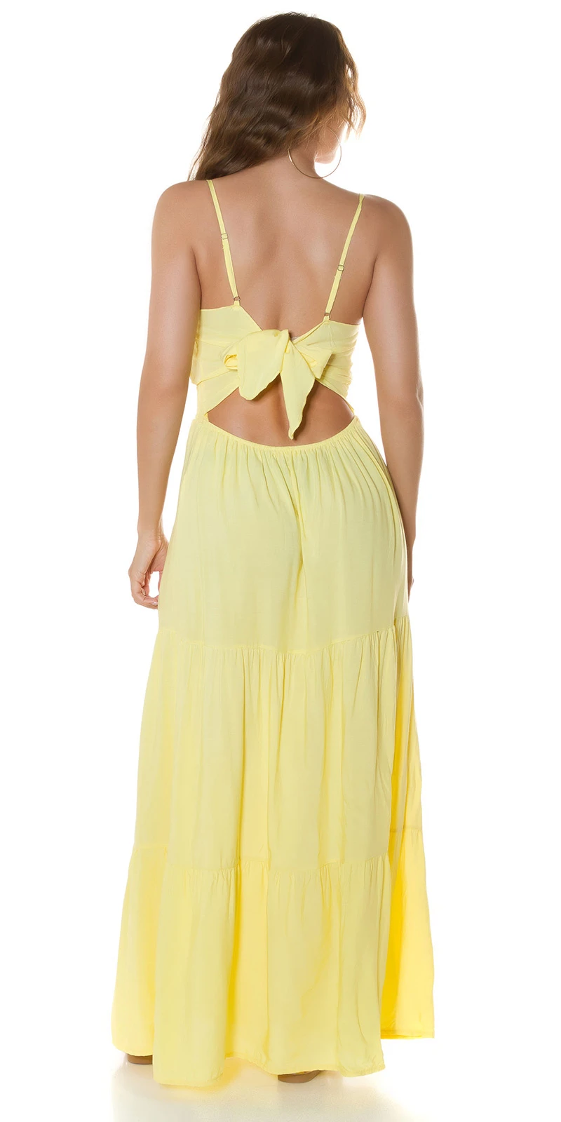 Maxi Latina Look Träger V-Neck Kleid zum Binden Maxi Latina Look Träger V-Neck Kleid zum Binden