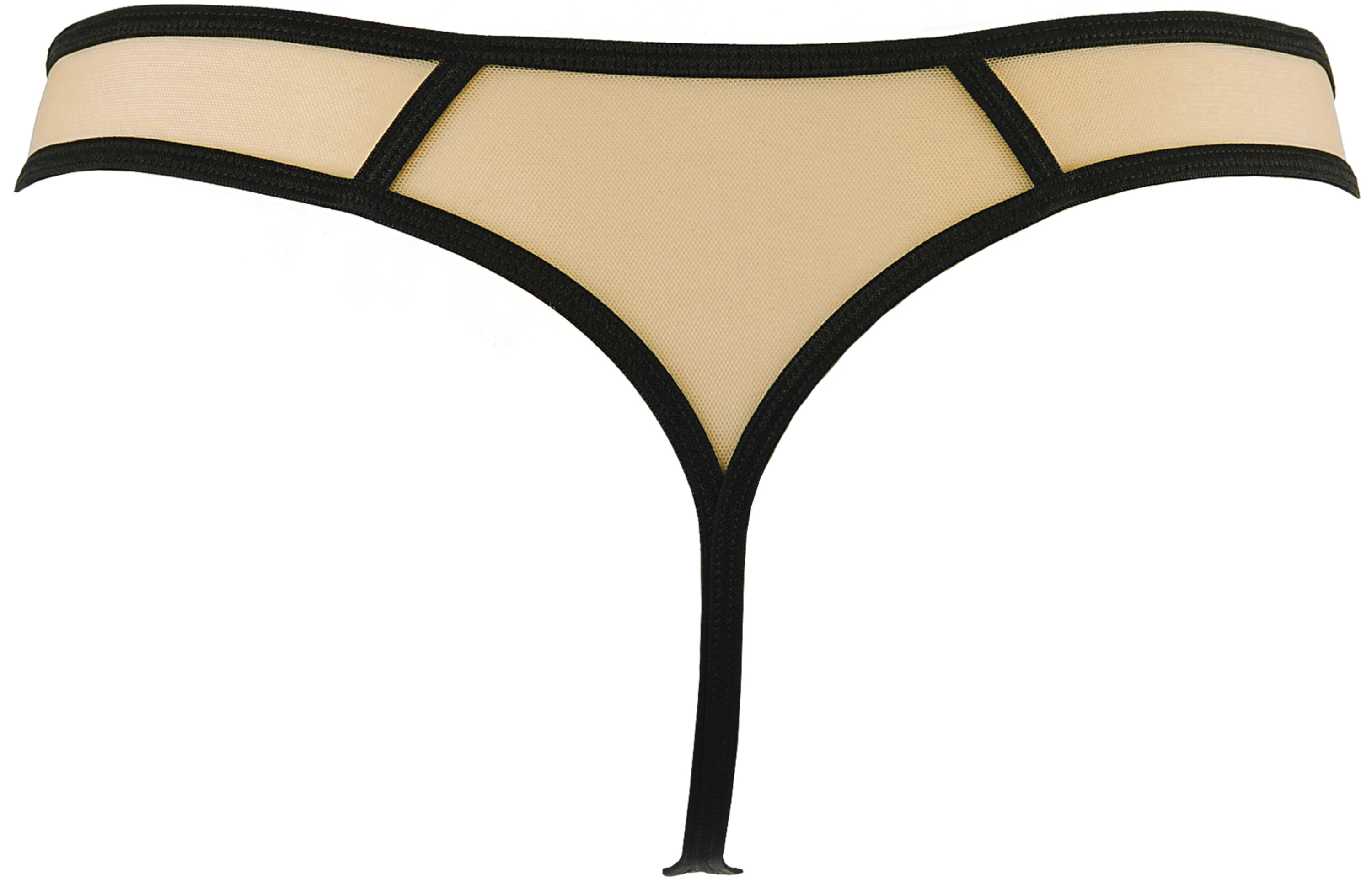 Axami V-10148 String neongelb transparenter Dessous-String mit Blumenstickerei und edlem Satinband
