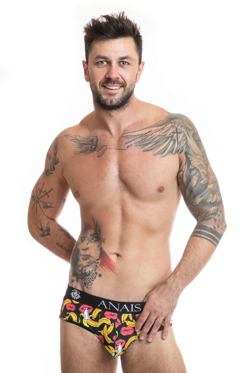 Herren Jock Strap mit Kussmund und Bananen von Anais for Men