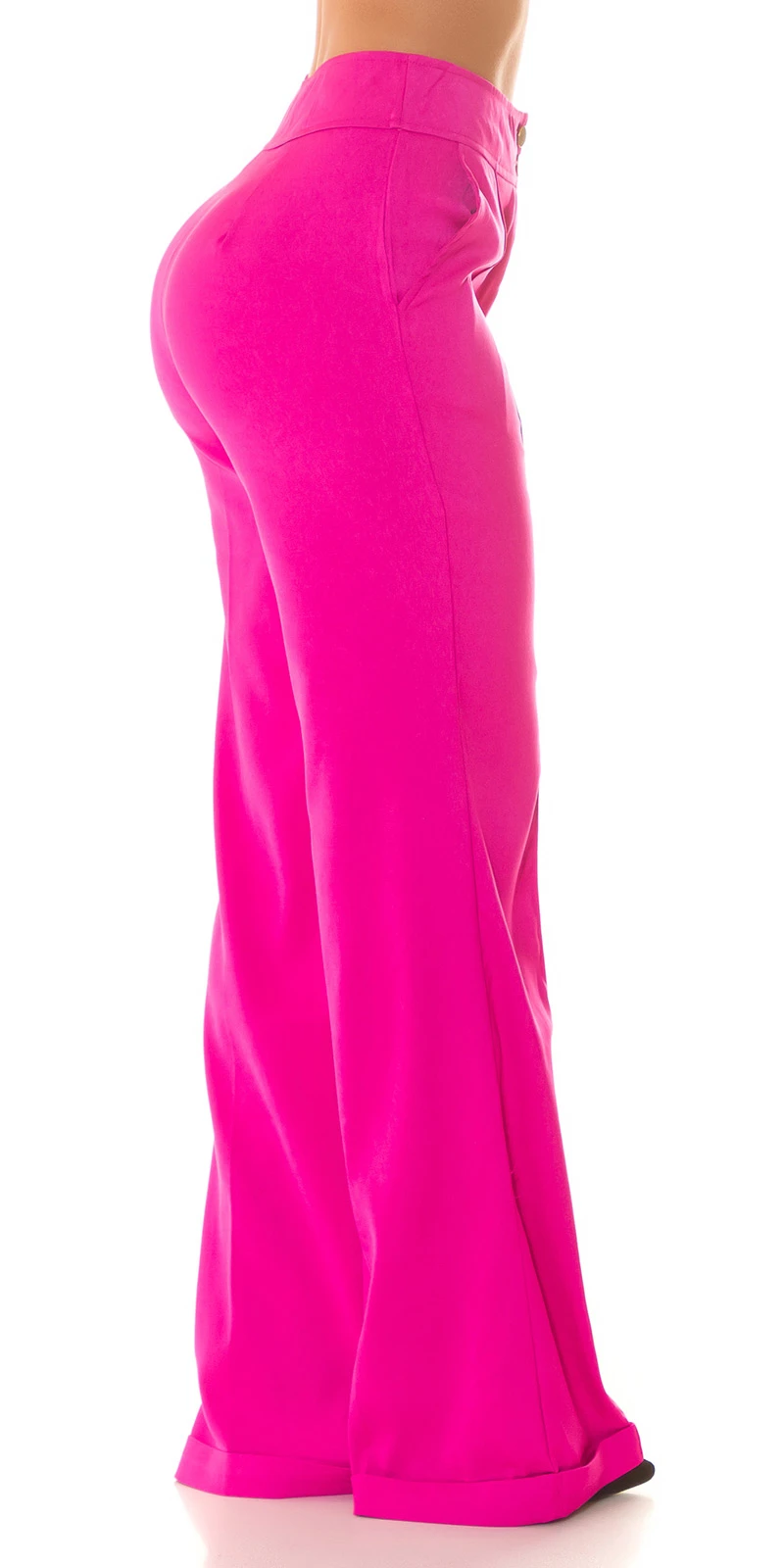 Highwaist Stoffhose Marlene Business Hose mit weitem Bein Schlaghose Bügelfalte und Krempel Highwaist Stoffhose Marlene Business Hose mit weitem Bein Schlaghose Bügelfalte und Krempel