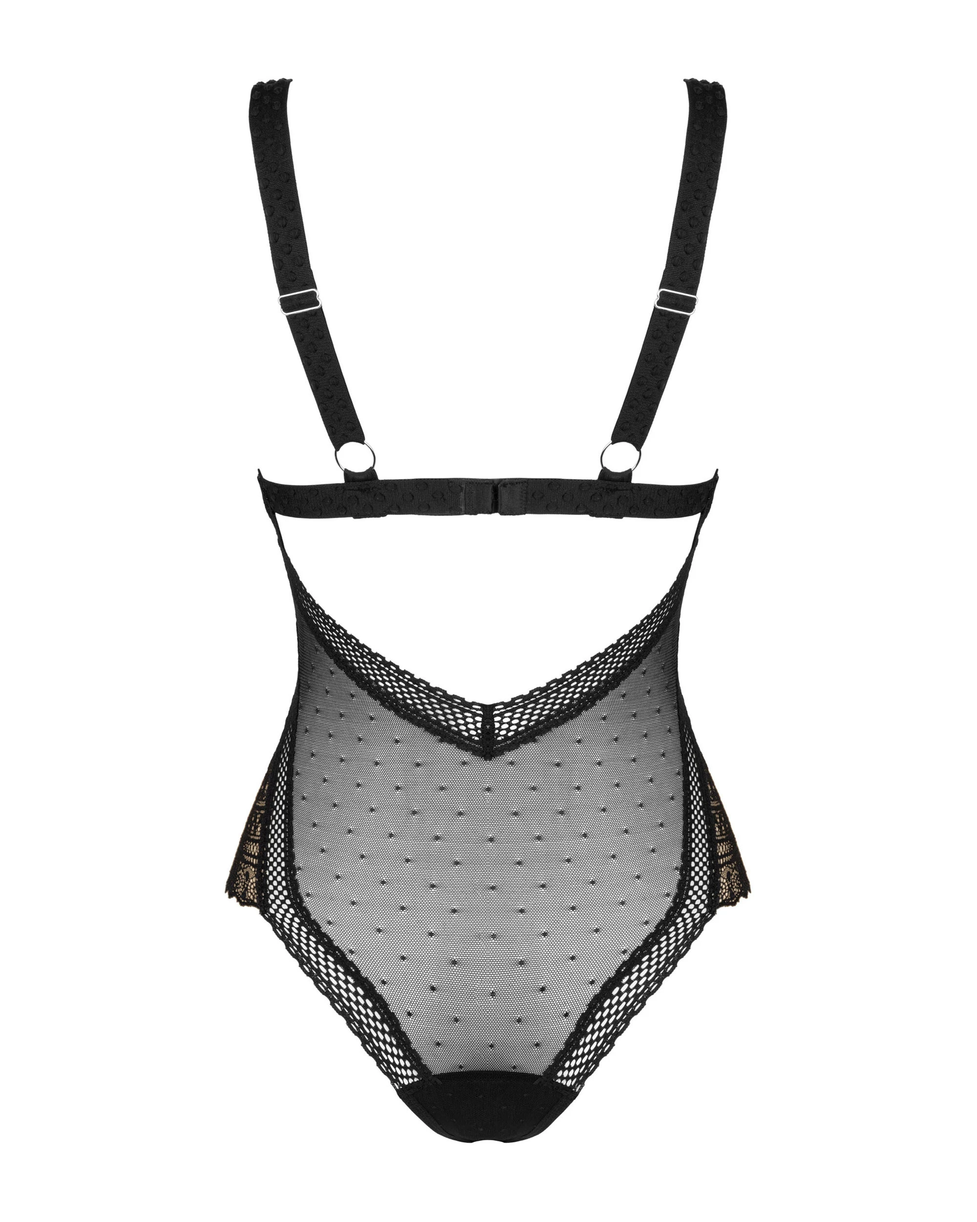 Verführerischer elastischer Body mit Spitzendetails von Obsessive