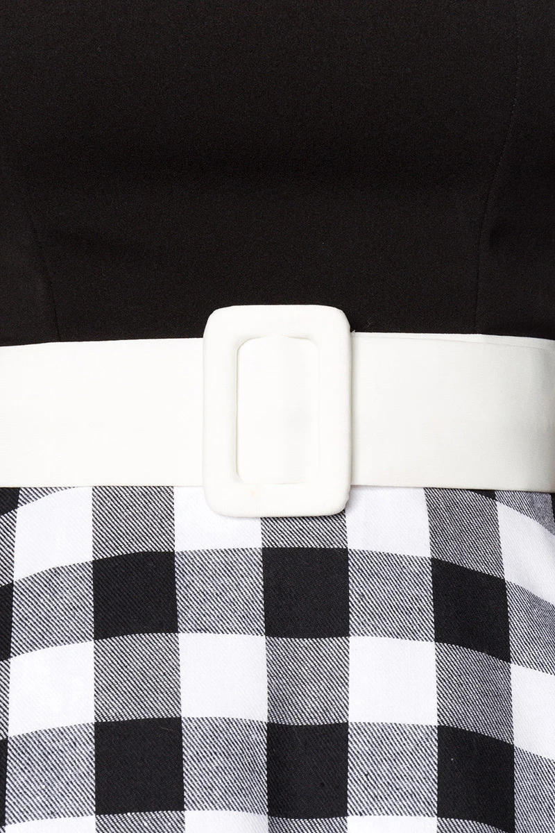 Schulterfreies Retro Kleid mit Tellerrock Schulterfreies Retro Kleid mit Tellerrock