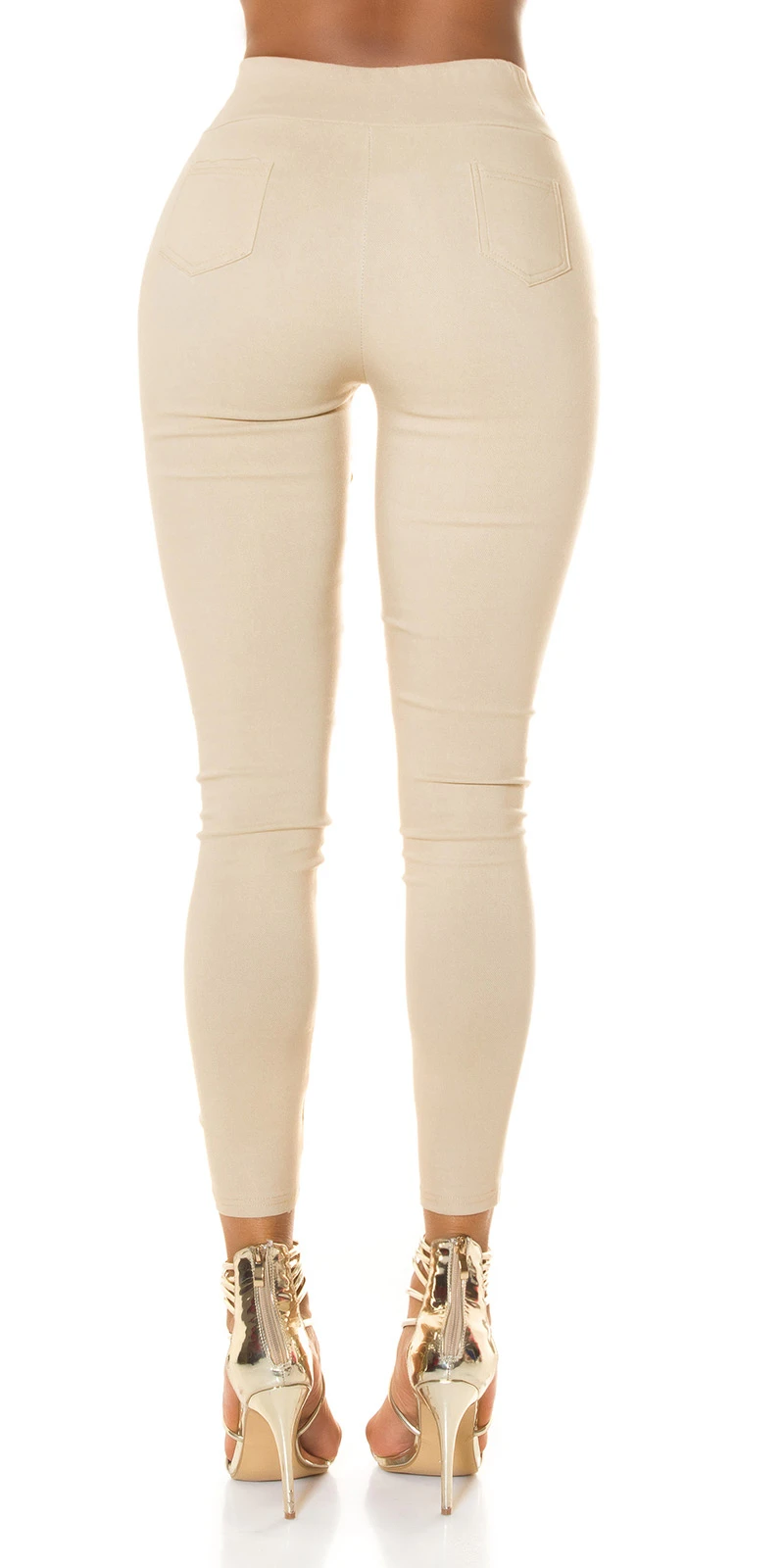 Skinny Business High Waist Leggings Hose mit Deko Knöpfe Skinny Business High Waist Leggings Hose mit Deko Knöpfe