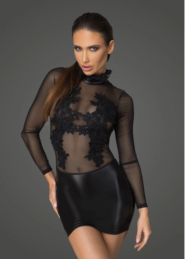 Langarm Minikleid F142 von Noir Handmade Langarm Minikleid F142 von Noir Handmade