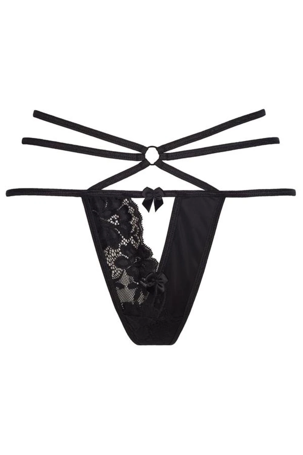 Axami Erotischer Bondage Look String in schwarz