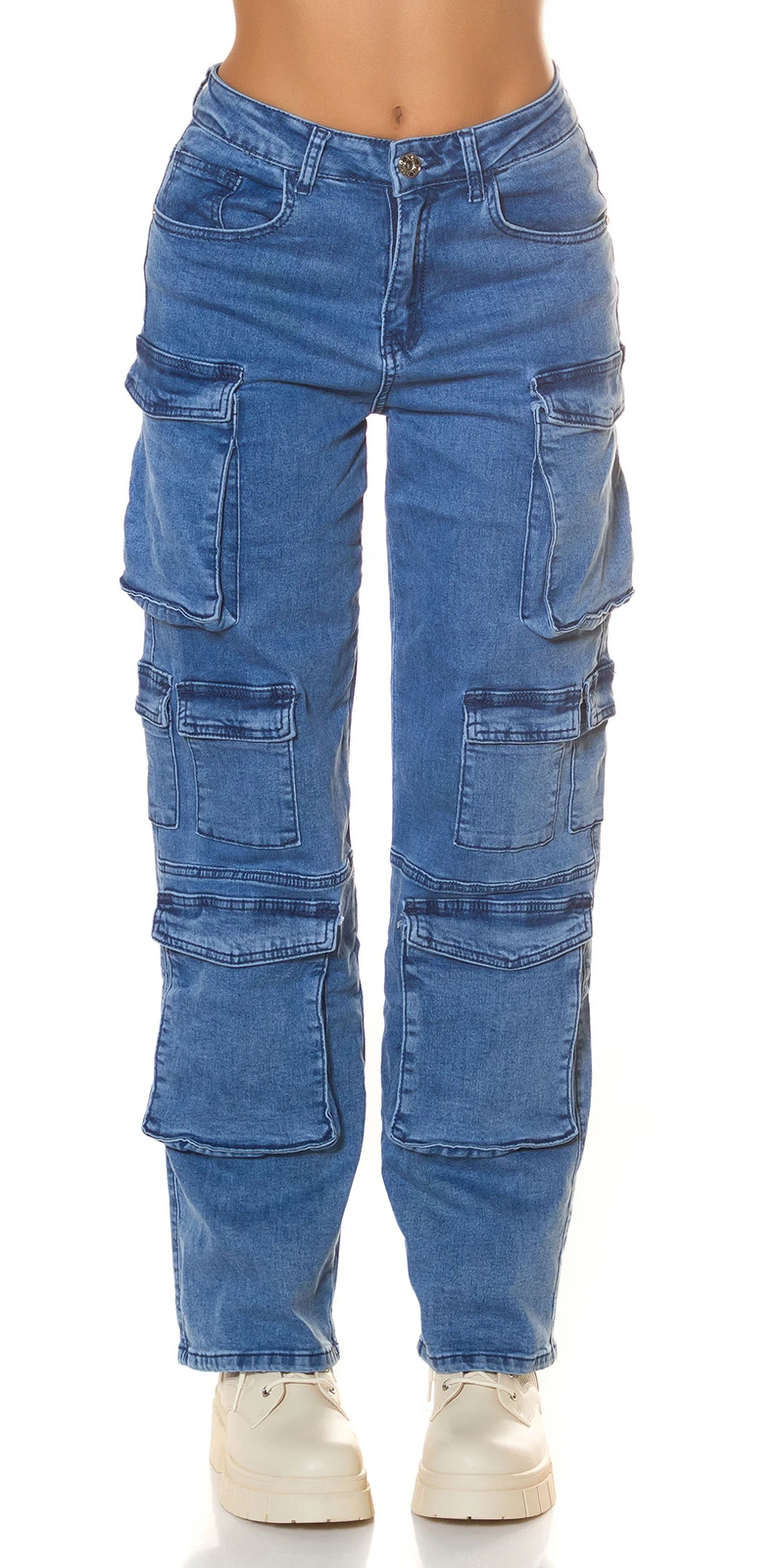 Denim Cargo Jeans Washed Out High Waist Hose, Jeanshose Gerade Breites Bein, Mid Low Waist Cargo Jeans Denim Cargo Jeans Washed Out High Waist Hose, Jeanshose Gerade Breites Bein, Mid Low Waist Cargo Jeans