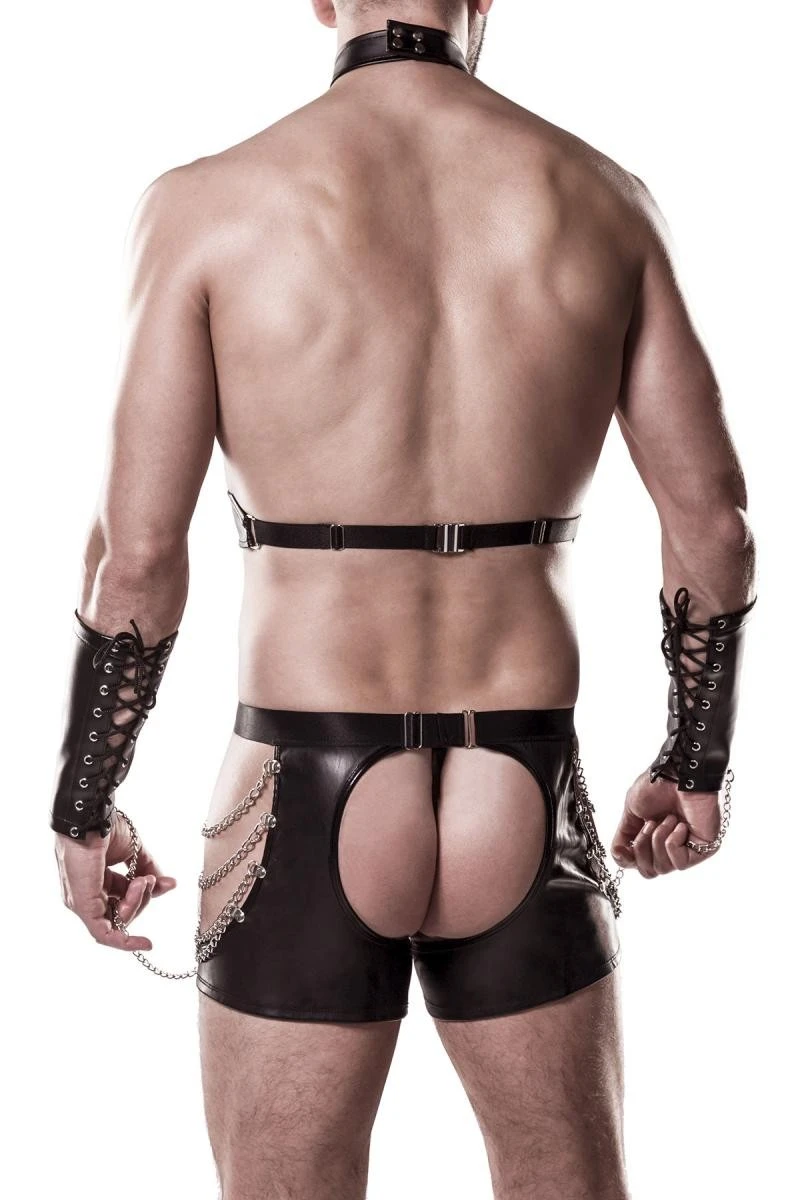 5-teilges Herren Bondage Set mit abnehmbaren Ketten von Grey Velvet