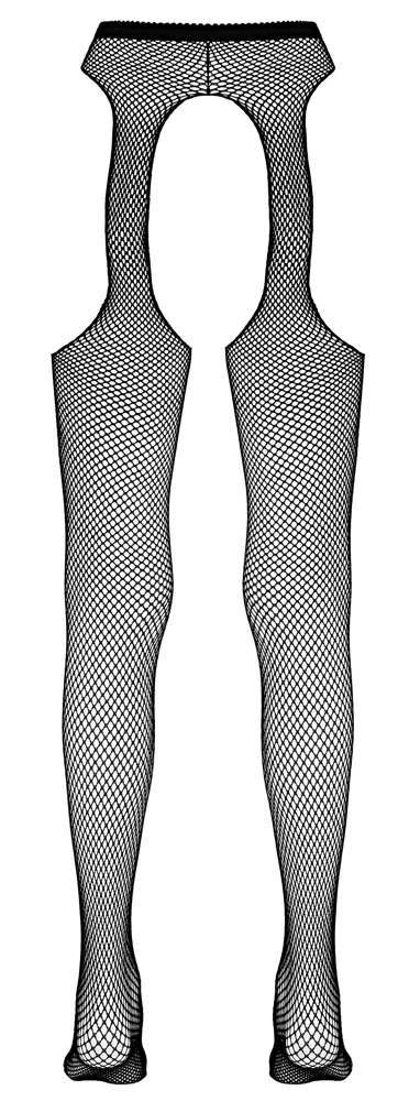 Cottelli Verlockende Eleganz: Sinnliche Strapsgurt-Optik in Feinem Netzmaterial in schwarz