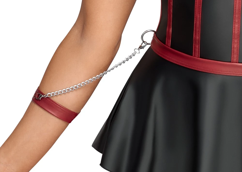 Cottelli Edle Longline-Hebe mit String Ouvert und verführerischen Armfesseln
