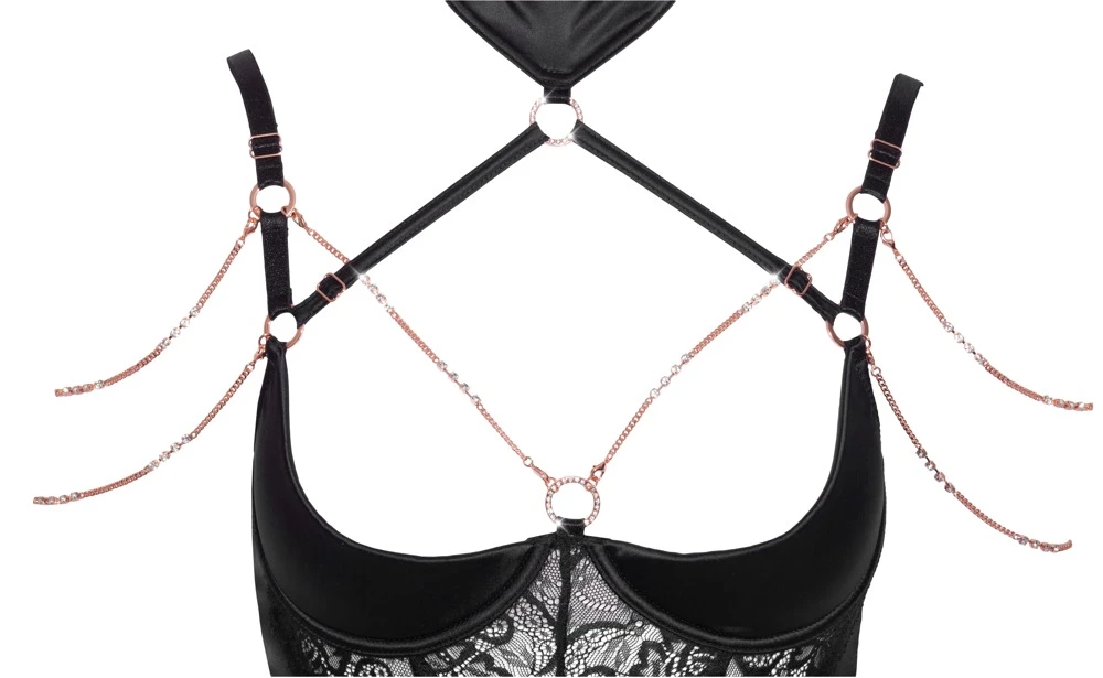 Abierta Fina Strapshemd inklusive String ouvert