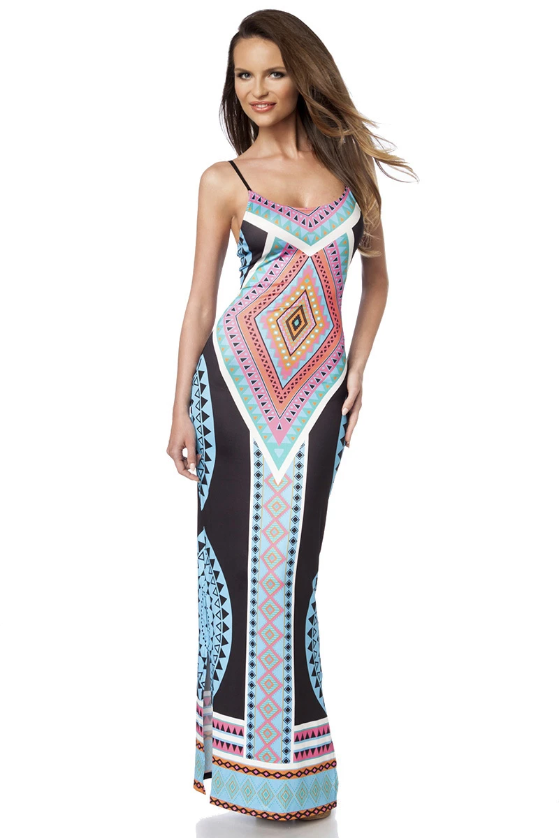 Feminies Ethno Maxi-Kleid