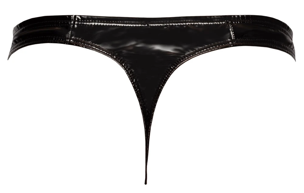 Black Level Lack Rio String, bi-elastischem Lack mit edlem Glanz, Gogo Bikinislip Reizwäsche Black Level Lack Rio String, bi-elastischem Lack mit edlem Glanz, Gogo Bikinislip Reizwäsche