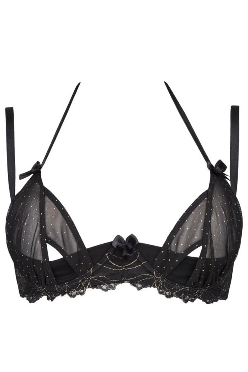 Axami Schwarz Verführerische Plus-Size Damen Bügel-BH mit Tülleinsatz Axami Schwarz Verführerische Plus-Size Damen Bügel-BH mit Tülleinsatz