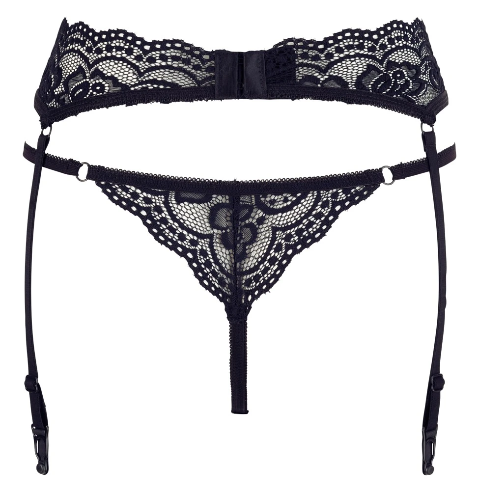 Cottelli LINGERIE Dessous Set String und Straps elastische verführerische Spitze