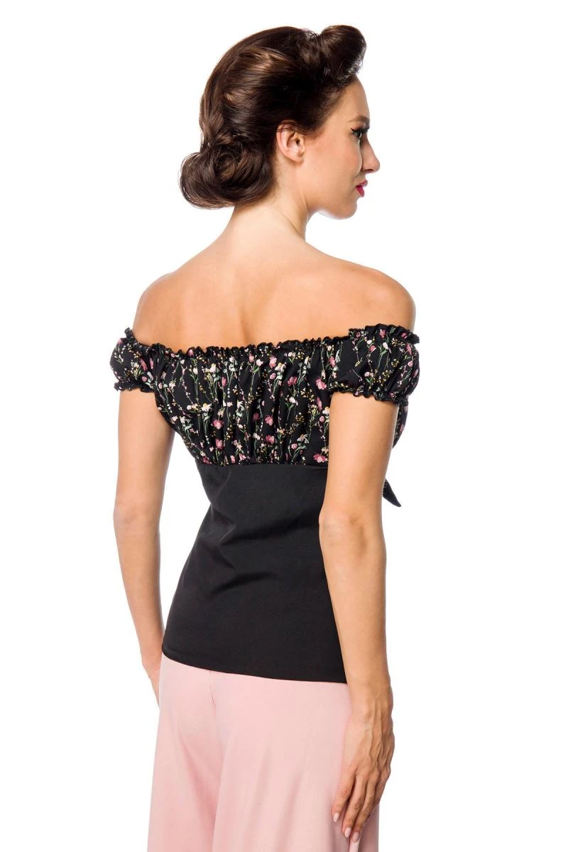 Schulterfreies Oberteil mit Raffung und kurzen Ärmelchen von Belsira Schulterfreies Oberteil mit Raffung und kurzen Ärmelchen von Belsira