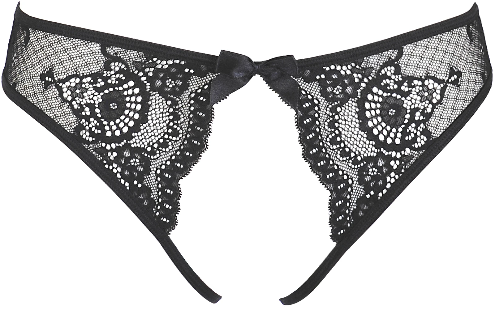 Axami ouvert Slip mit weicher Spitze und Schleife Axami ouvert Slip mit weicher Spitze und Schleife