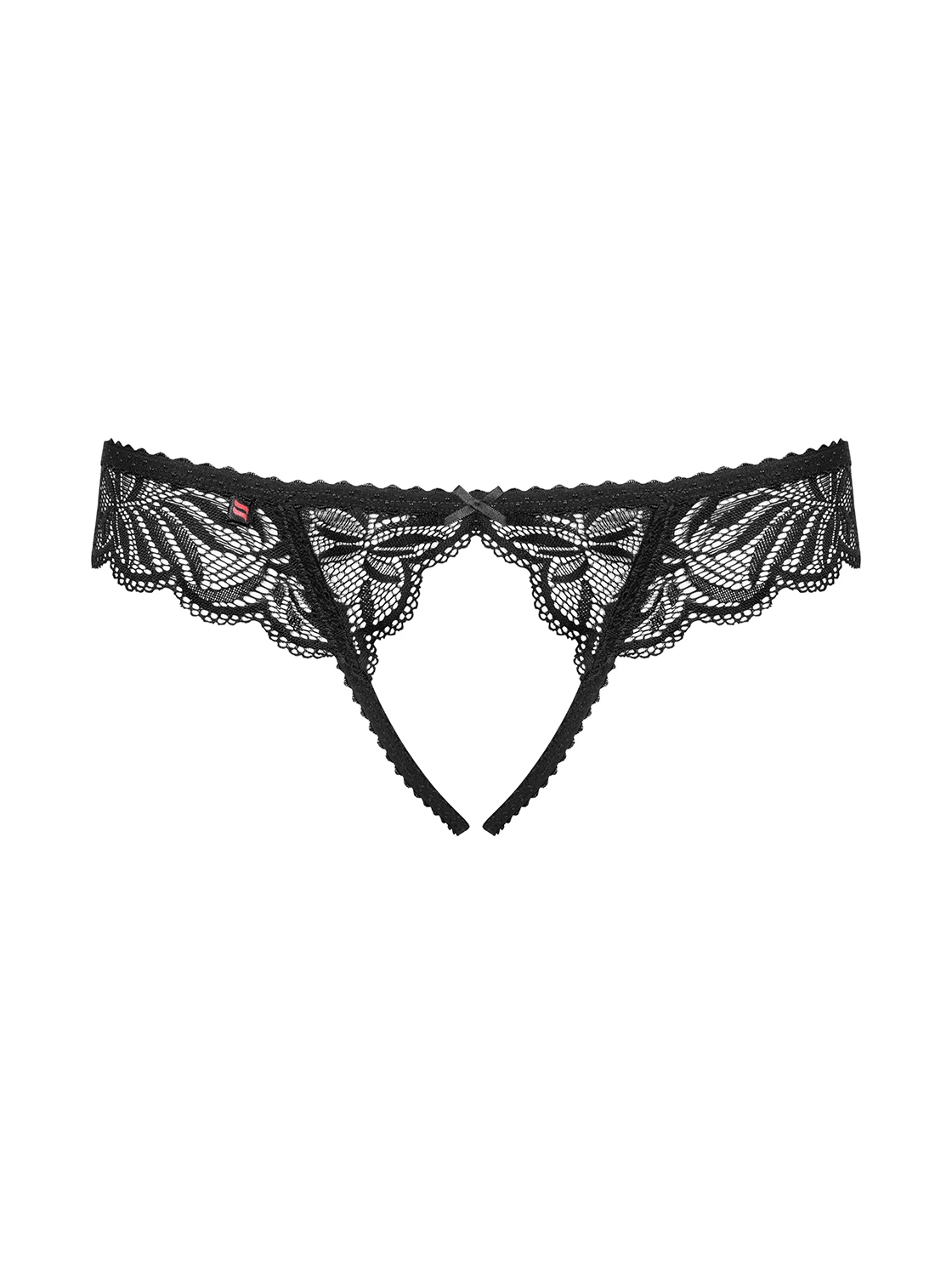 Crotchless Thong mit Spitze ouvert Crotchless Thong mit Spitze ouvert
