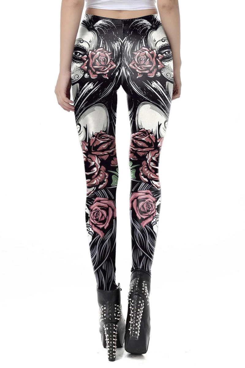 Leggings mit spanischem Totenkopf