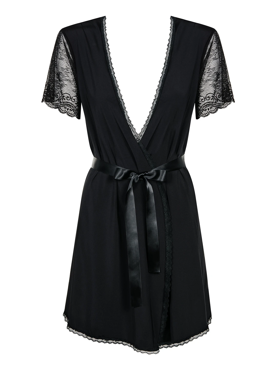 Sexy Robe mit Spitzenärmeln Sexy Robe mit Spitzenärmeln