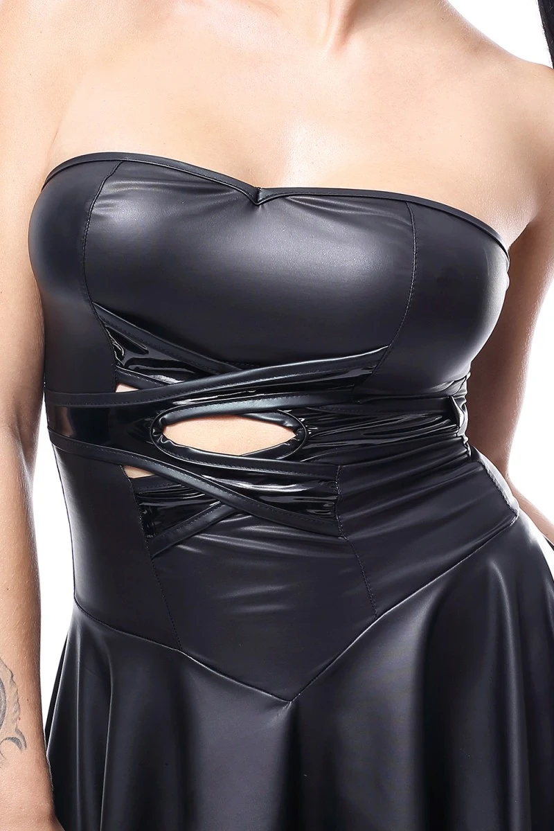 Dehnbares Wetlook Kleid Dehnbares Wetlook Kleid