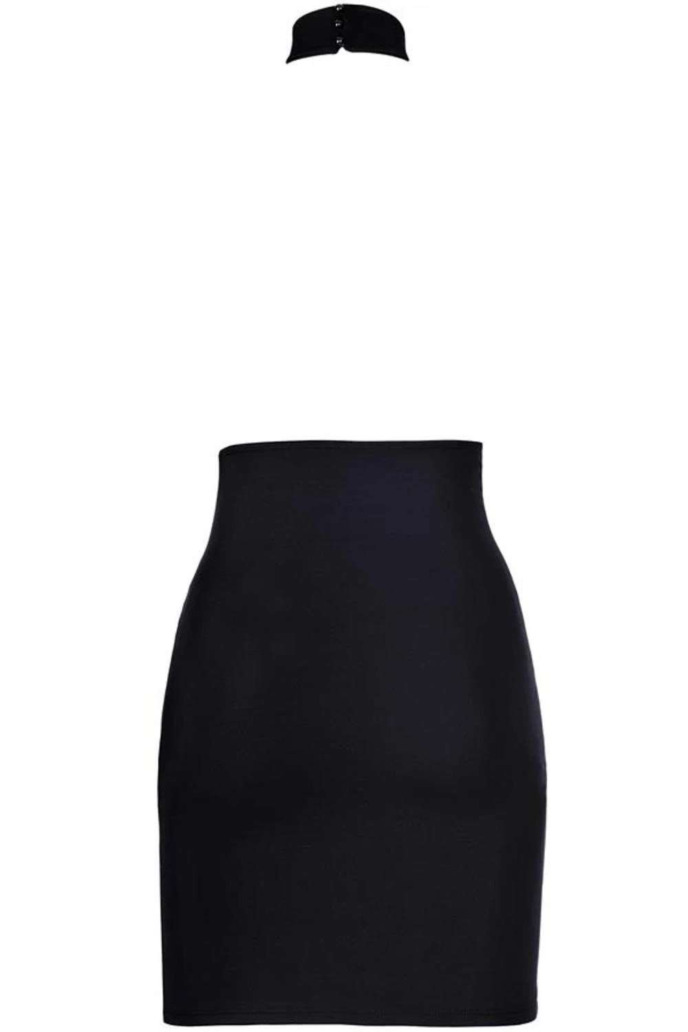 Axami Minikleid aus Mikrofaser mit transparenten Tüll Einsätzen in schwarz
