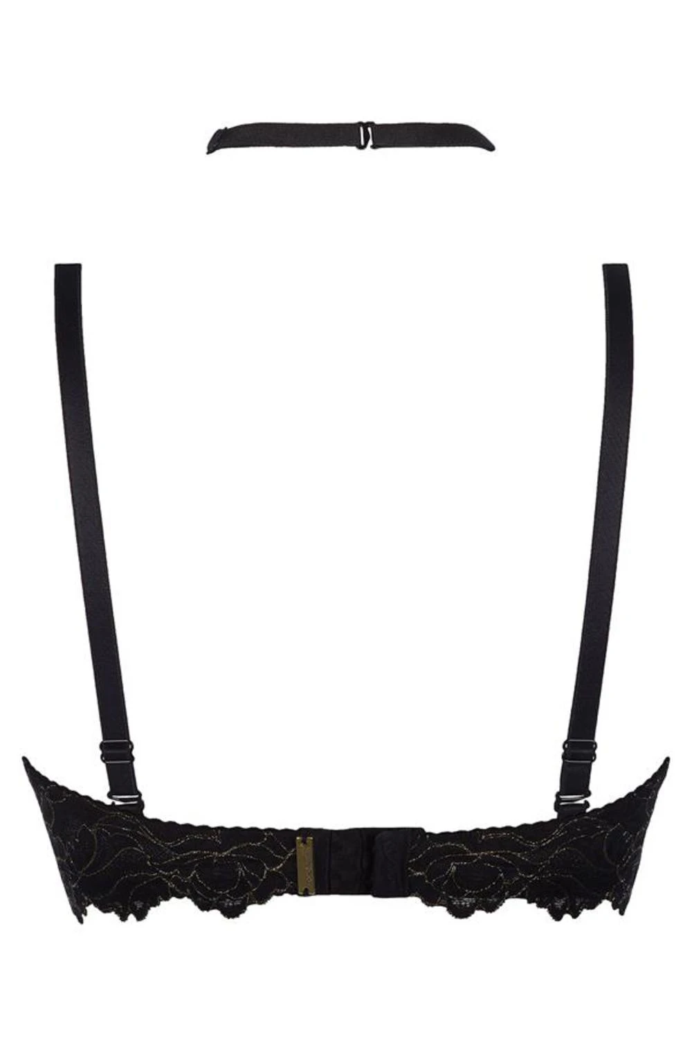 Axami Dessous Bügel BH-Top schwarzen/goldenen weichem Stoff Axami Dessous Bügel BH-Top schwarzen/goldenen weichem Stoff