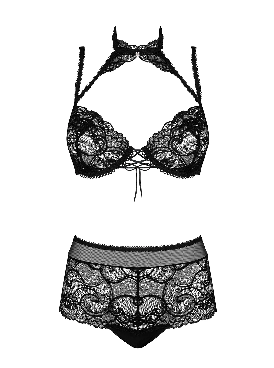 Verführerisches Dessous Set aus floraler Spitze