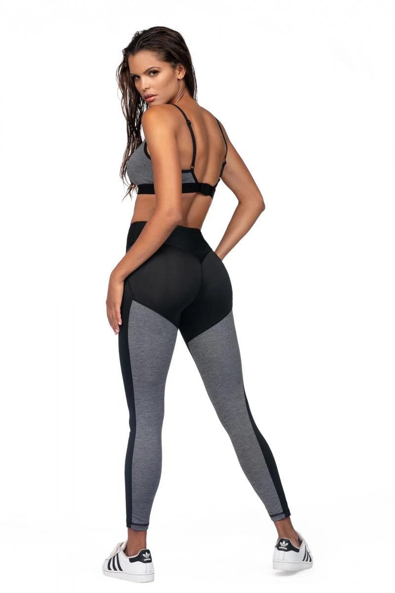 Sports Leggings L9027 mit hohem Bund, weiches dehnbares Material, figurbetonte Fitness Hose für Training, Yoga und Gym, bequem und stabil bei jeder Bewegung