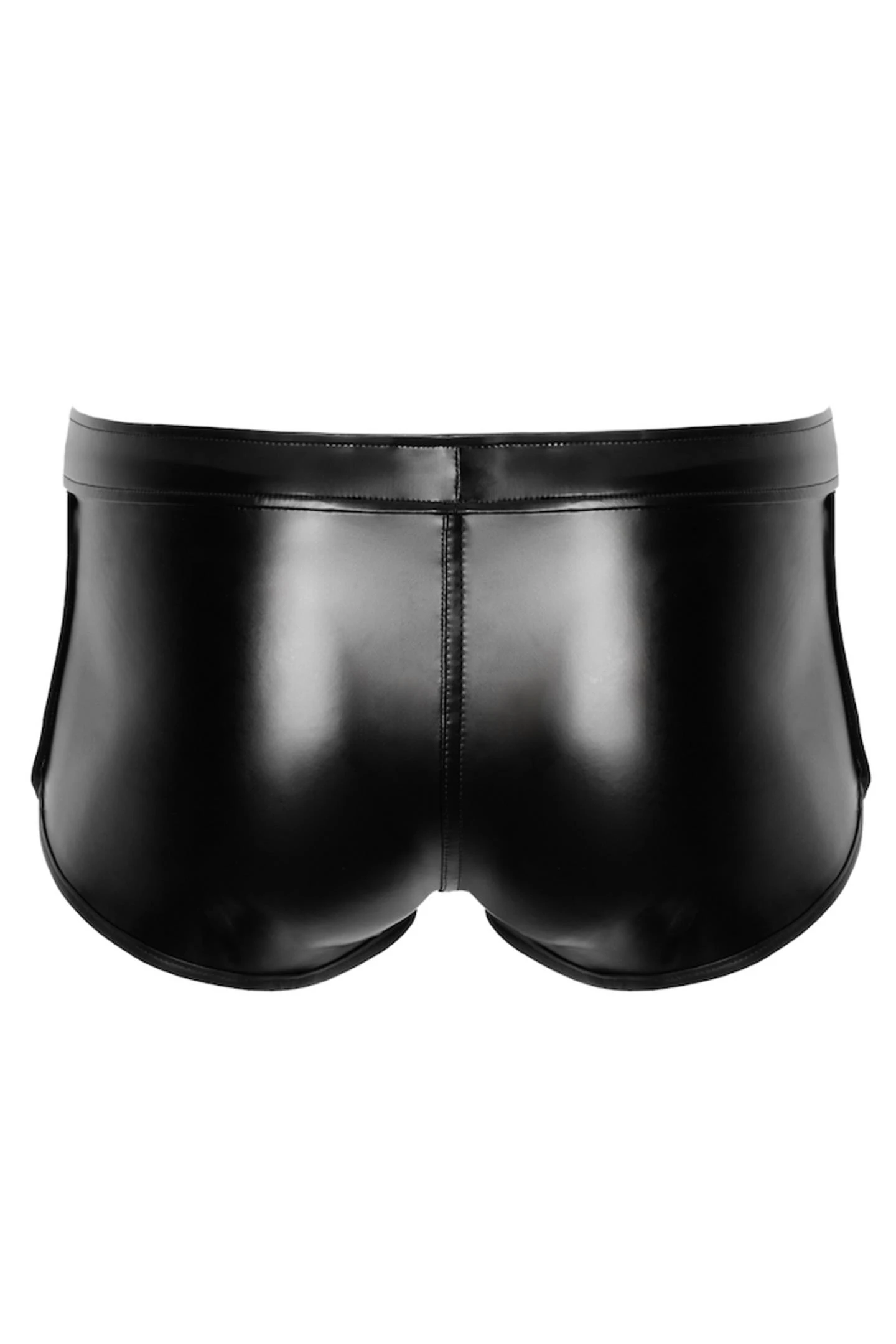 Eleganter Slip von Noir Power Wetlook mit Schnürung: Glänzende Oberfläche und bequemer Sitz für jede Gelegenheit! Schwarze Shorts H080