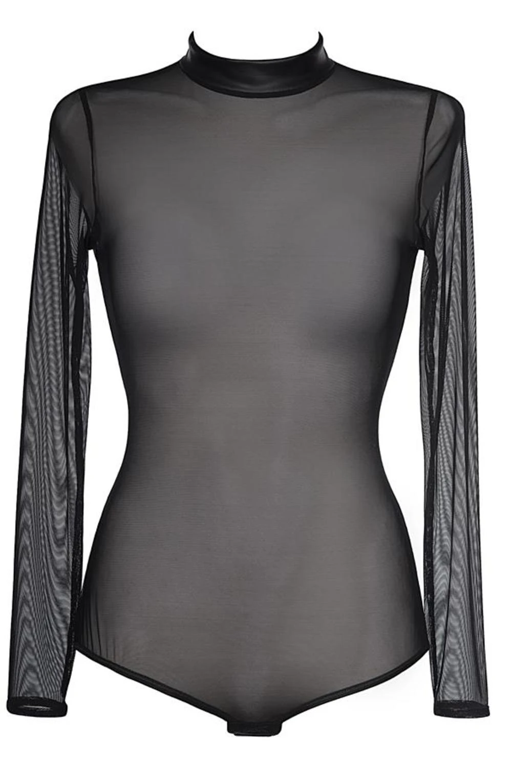 Axami transparenter Tüll-Body mit langen Ärmeln
