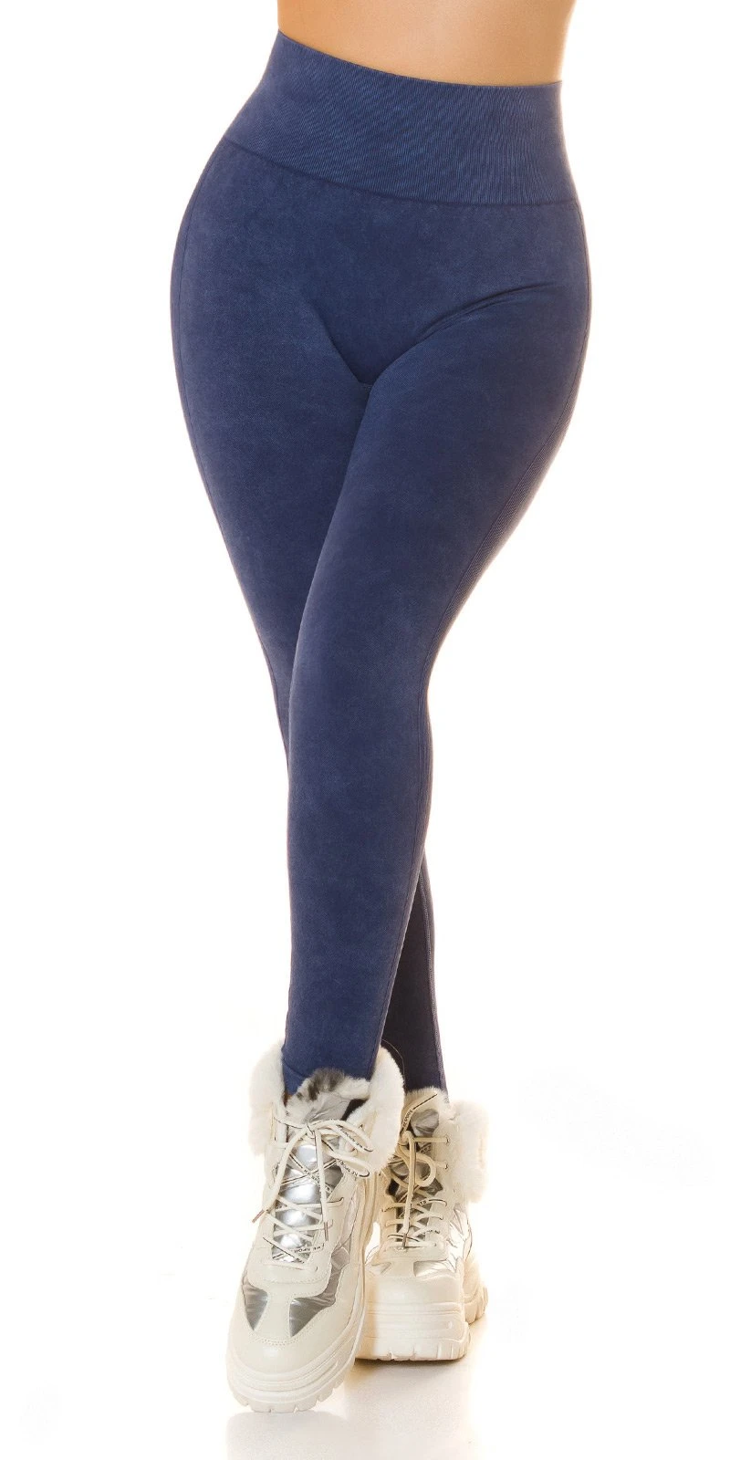 Hochgeschnittene Leggings mit Push-up-Effekt, Bauchkontrolle und modernem Acid-Waschung-Look für einen trendigen Stil Hochgeschnittene Leggings mit Push-up-Effekt, Bauchkontrolle und modernem Acid-Waschung-Look für einen trendigen Stil