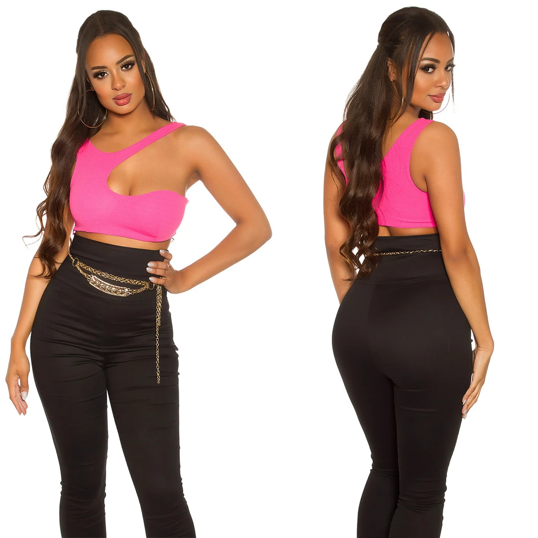Hot Crop Top mit Asymmetrie-Effekt Hot Crop Top mit Asymmetrie-Effekt