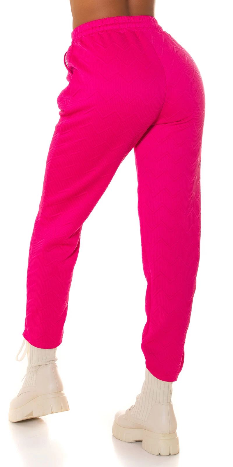 Damen High Waist Hose Pumphose Jogger ZickZack-Muster Jogginghose Sweathose Damen High Waist Hose Pumphose Jogger ZickZack-Muster Jogginghose Sweathose