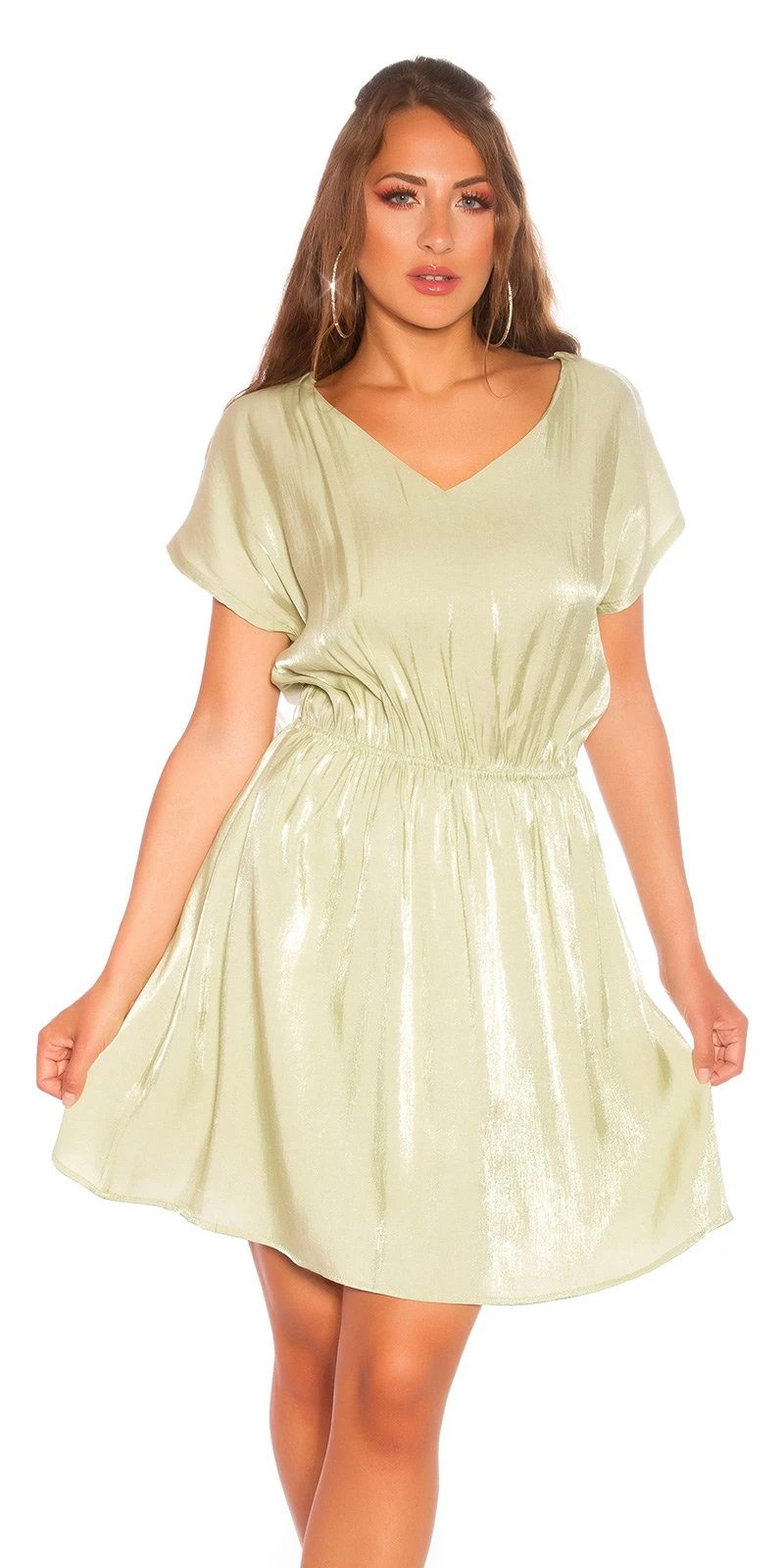 Schimmer Minikleid mit Glamour Rücken Ausschnitt Schimmer Minikleid mit Glamour Rücken Ausschnitt