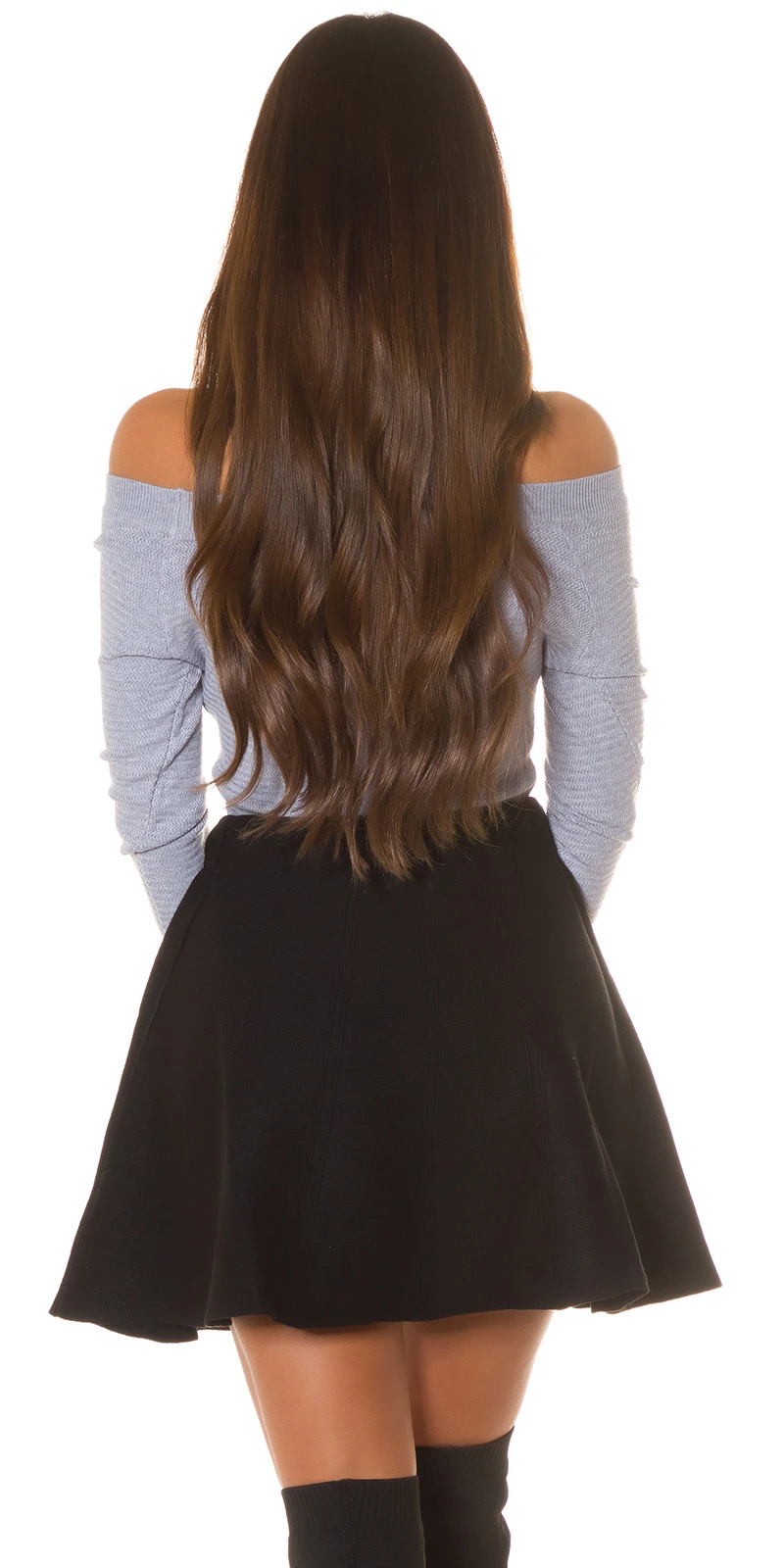 Uni Off Shoulder Feinstrick Pullover Uni Off Shoulder Feinstrick Pullover