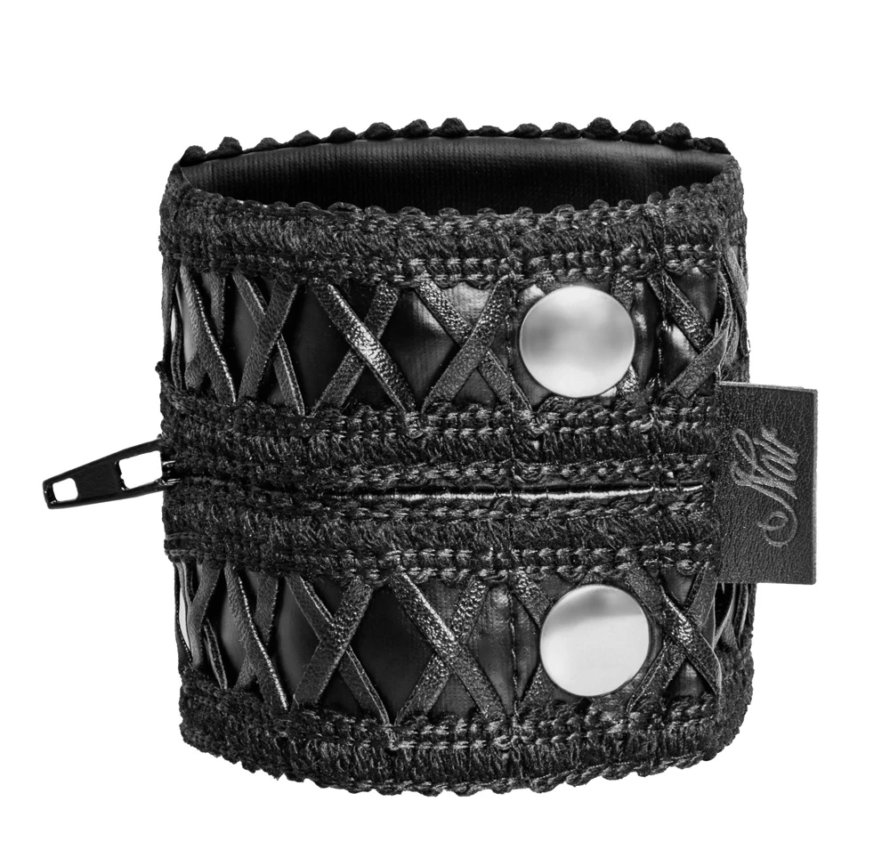 F326 Handgelenk-Geldbörse mit verstecktem Reißverschluss von Noir Handmade