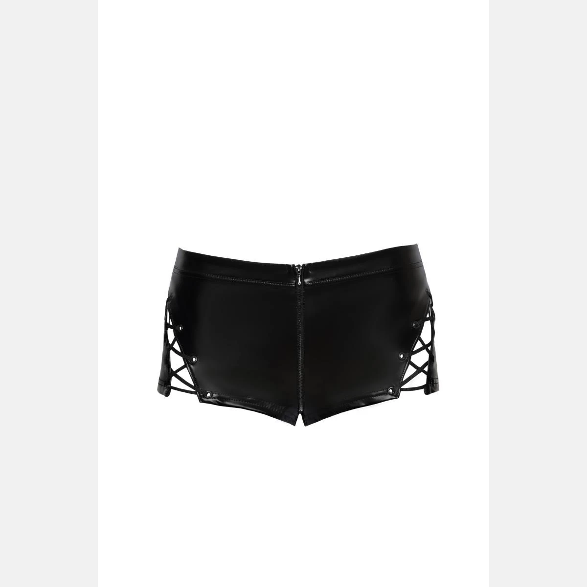 Powerwetlook Shorts F292 mit Schnürung von Noir Handmade Powerwetlook Shorts F292 mit Schnürung von Noir Handmade