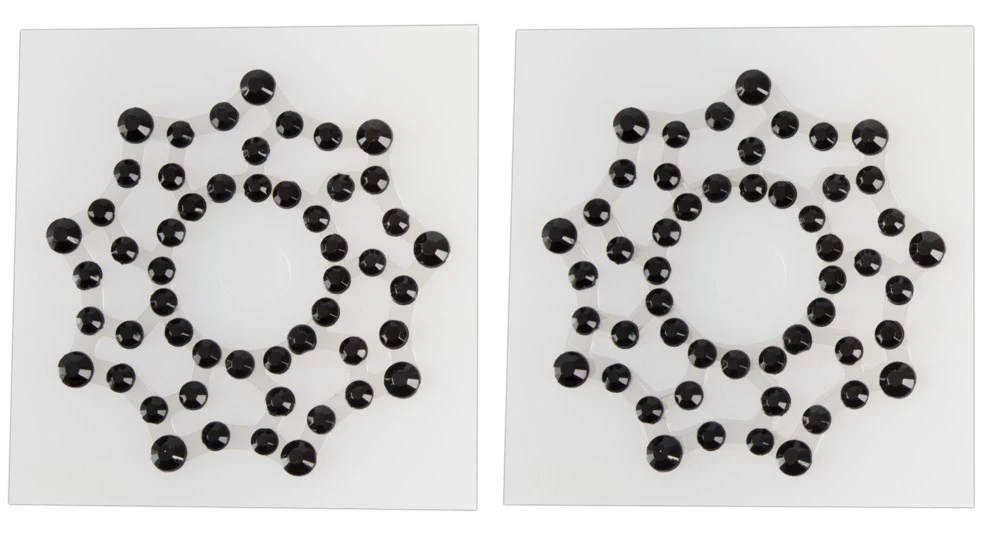 Cottelli ACCESSOIRES schwarze Nippelsticker in Sternoprik Strass im 2er Set
