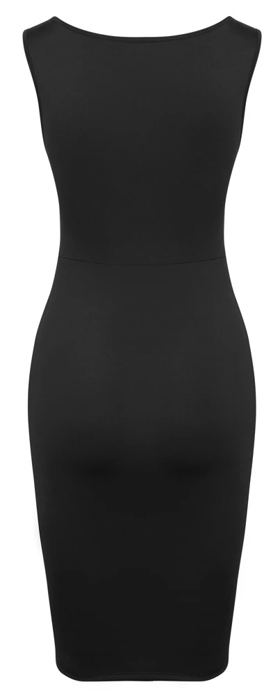 Cottelli PARTY Knielanges eng geschnittenes, ärmelloses Stretch Kleid mit Cutouts