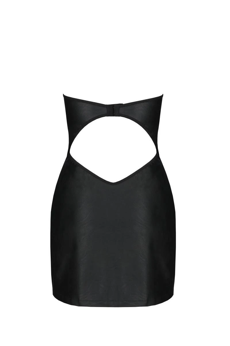 Kunstleder Chemise mit Schnürung mit Metallösen von Passion