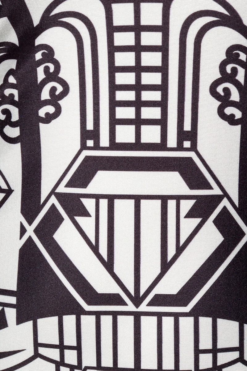 Fransenkleid mit Alloverprint