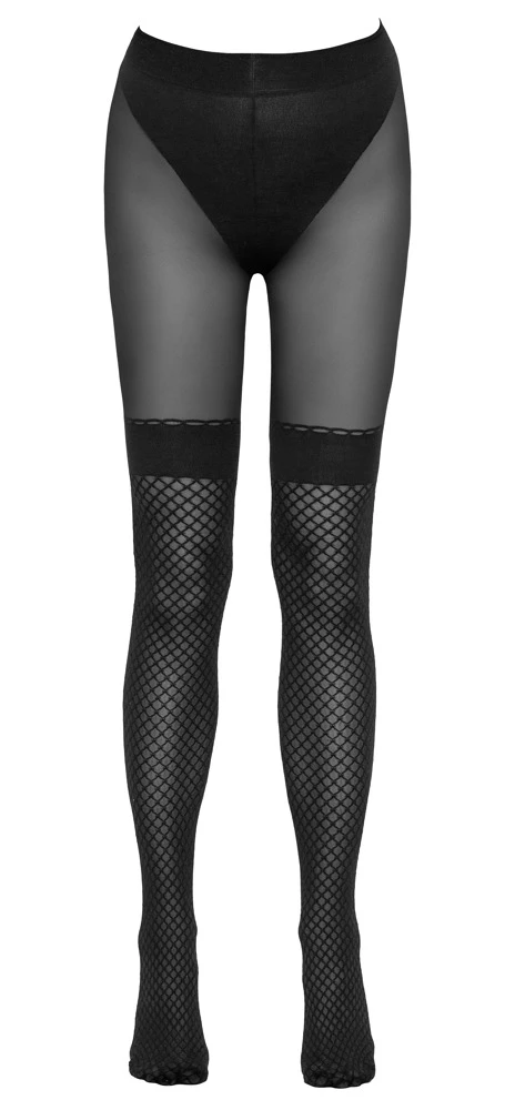 Cottelli Verführerische Strumpfhose mit Overknee-Optik und ouvertem Schritt