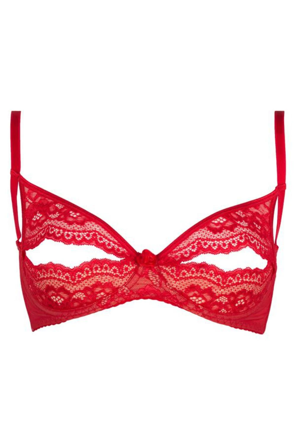 Axami Hebe BH in Rot mit durchbrochenes Muster und sinnliche Ausschnitte Axami Hebe BH in Rot mit durchbrochenes Muster und sinnliche Ausschnitte